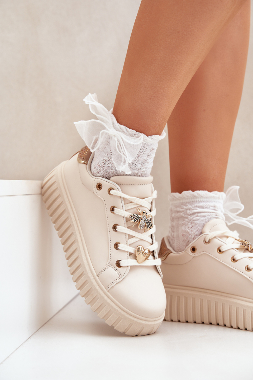 Buty Sportowe Model Grelesi 24SP26-4756 Beige - Step in style - obrazek 3