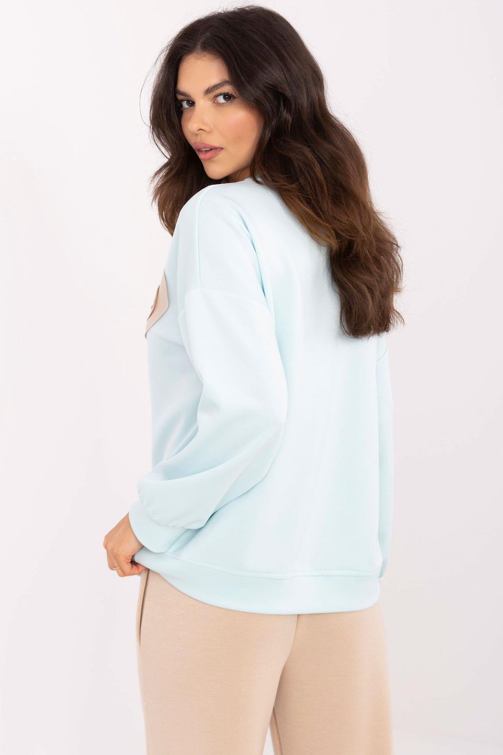 Bluza Damska Model DHJ-BL-20322.72 Light Blue - Italy Moda - obrazek 3