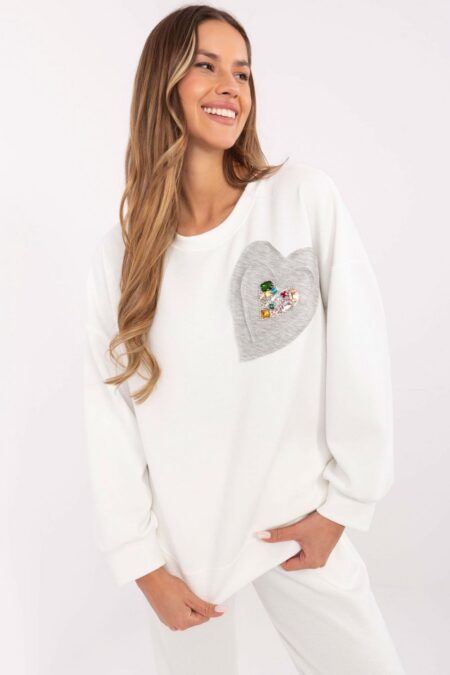 Bluza Damska Model DHJ-BL-20322.72 Ecru - Italy Moda