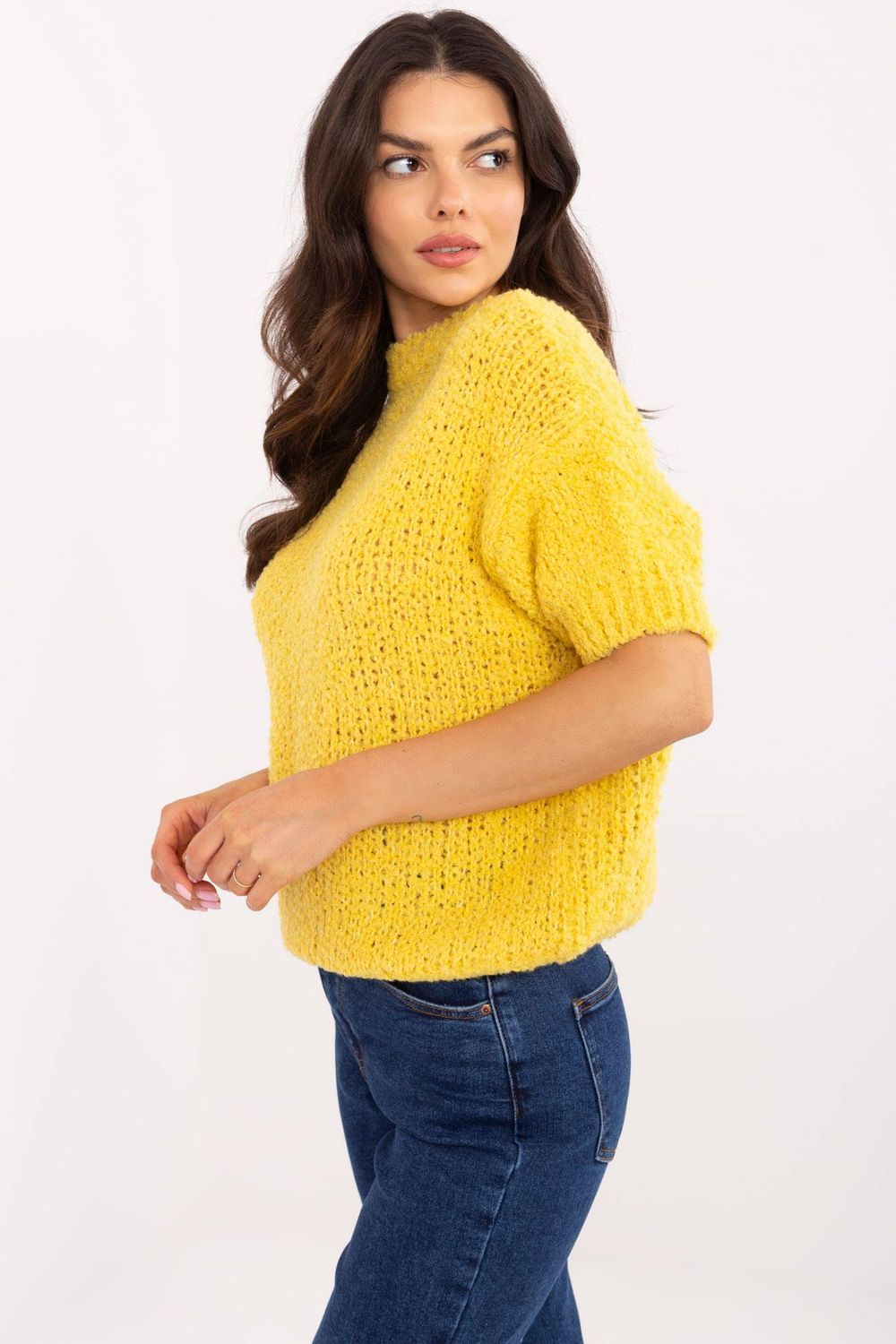 Sweter Damski Model MI-SW-2701.23 Yellow - Italy Moda - obrazek 2