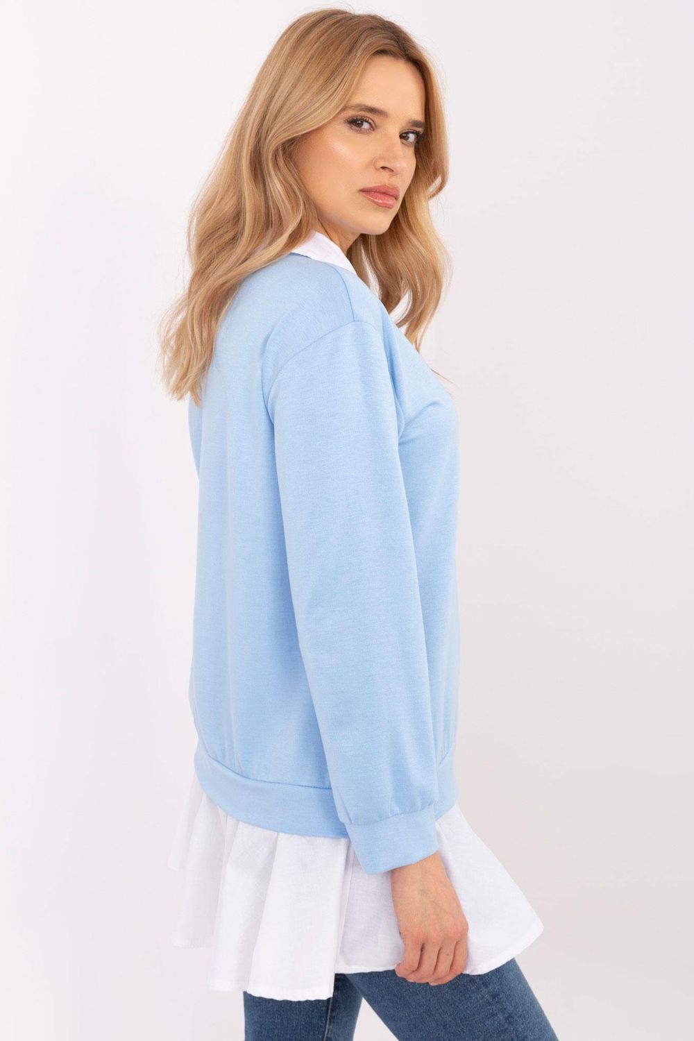 Bluzka Model MI-BZ-A5997.49 Light Blue - Italy Moda - obrazek 2
