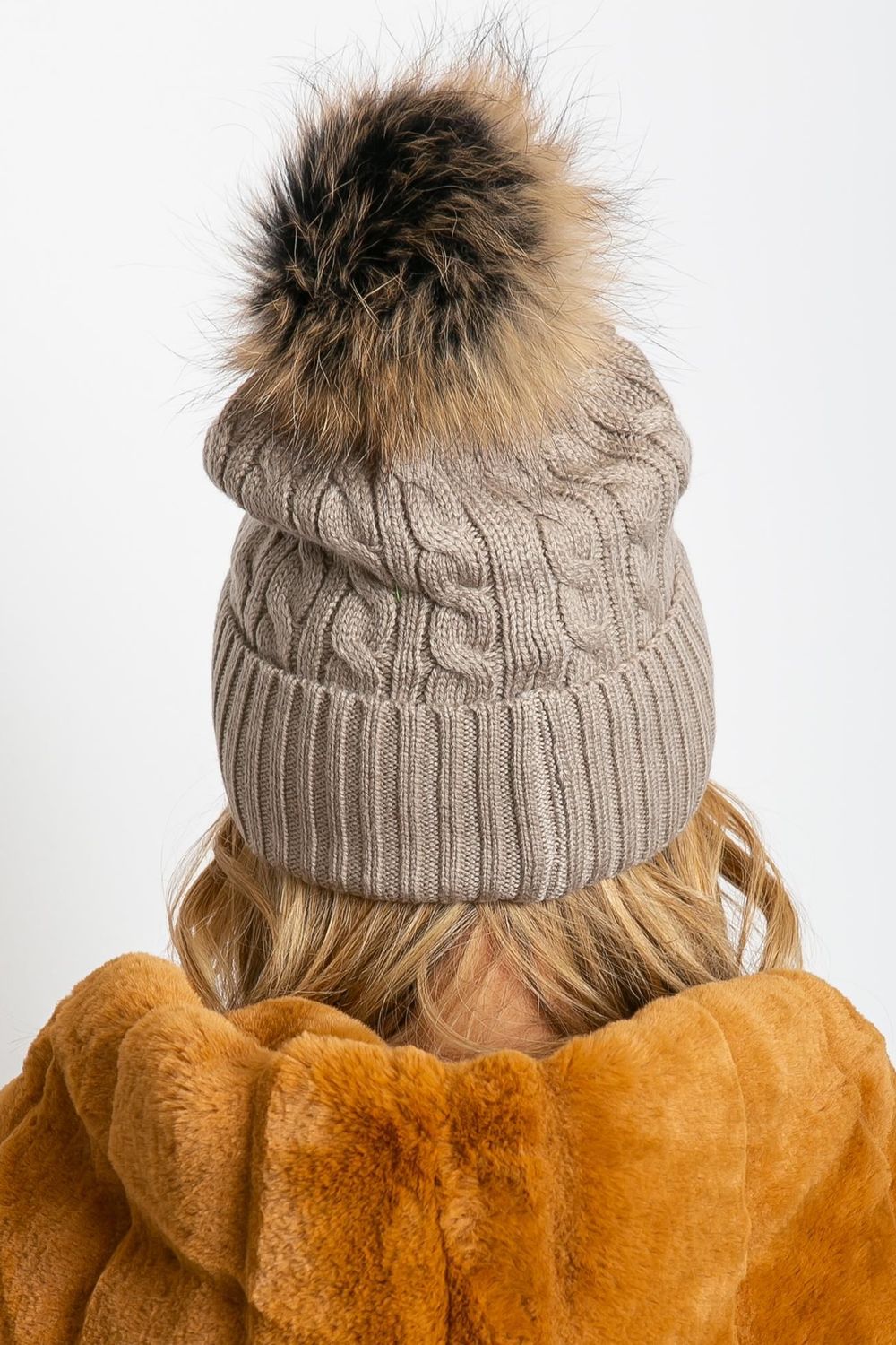 Czapka Model AT-CZ-173501.44 Dark Beige - AT - obrazek 3