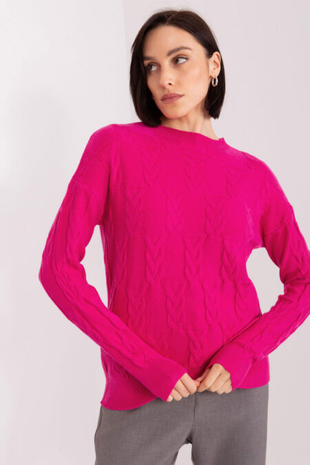 Sweter Damski Model AT-SW-2340.10 Fuksja - AT
