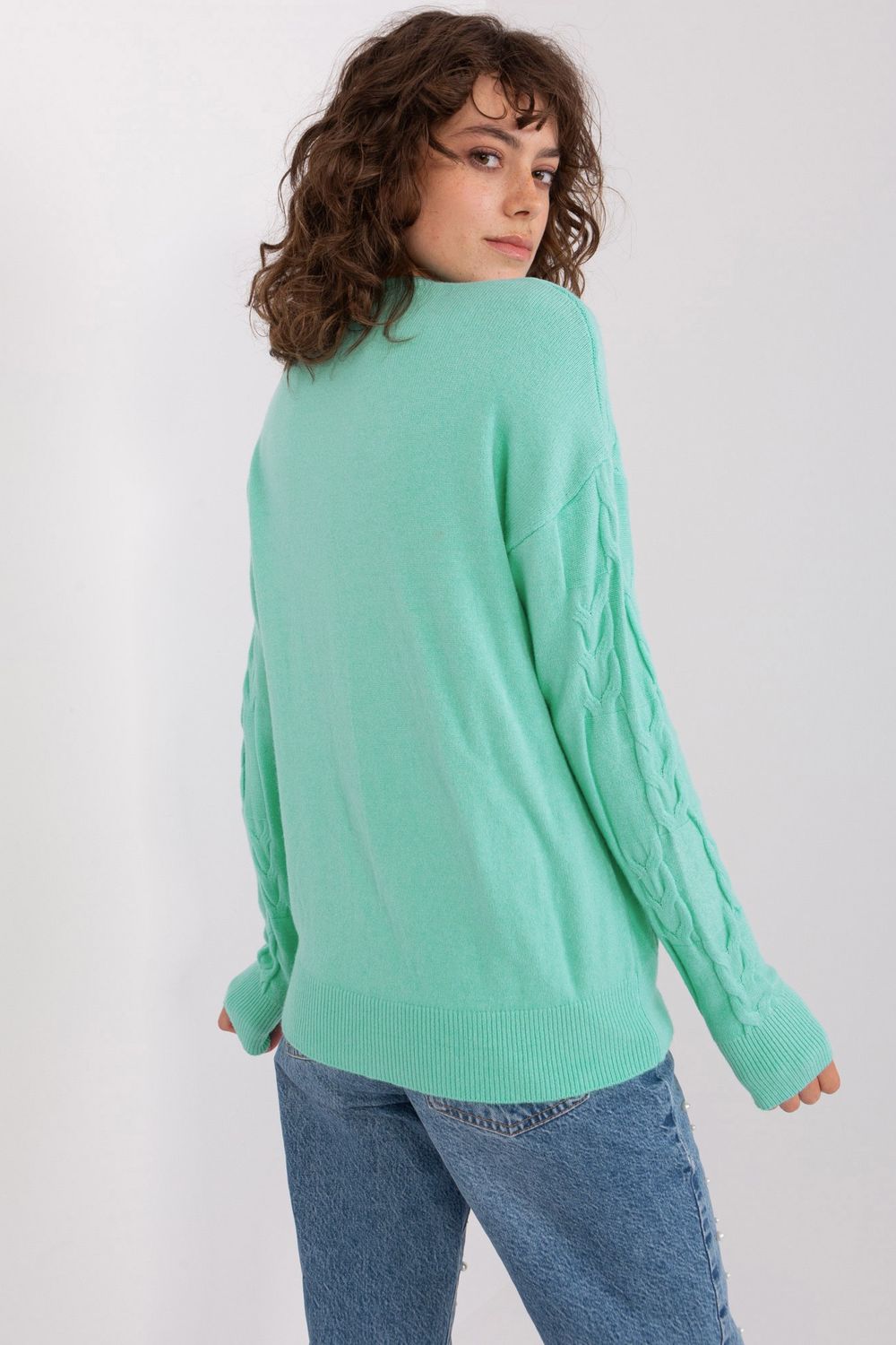 Sweter Damski Model AT-SW-2340.10 Mint - AT - obrazek 3