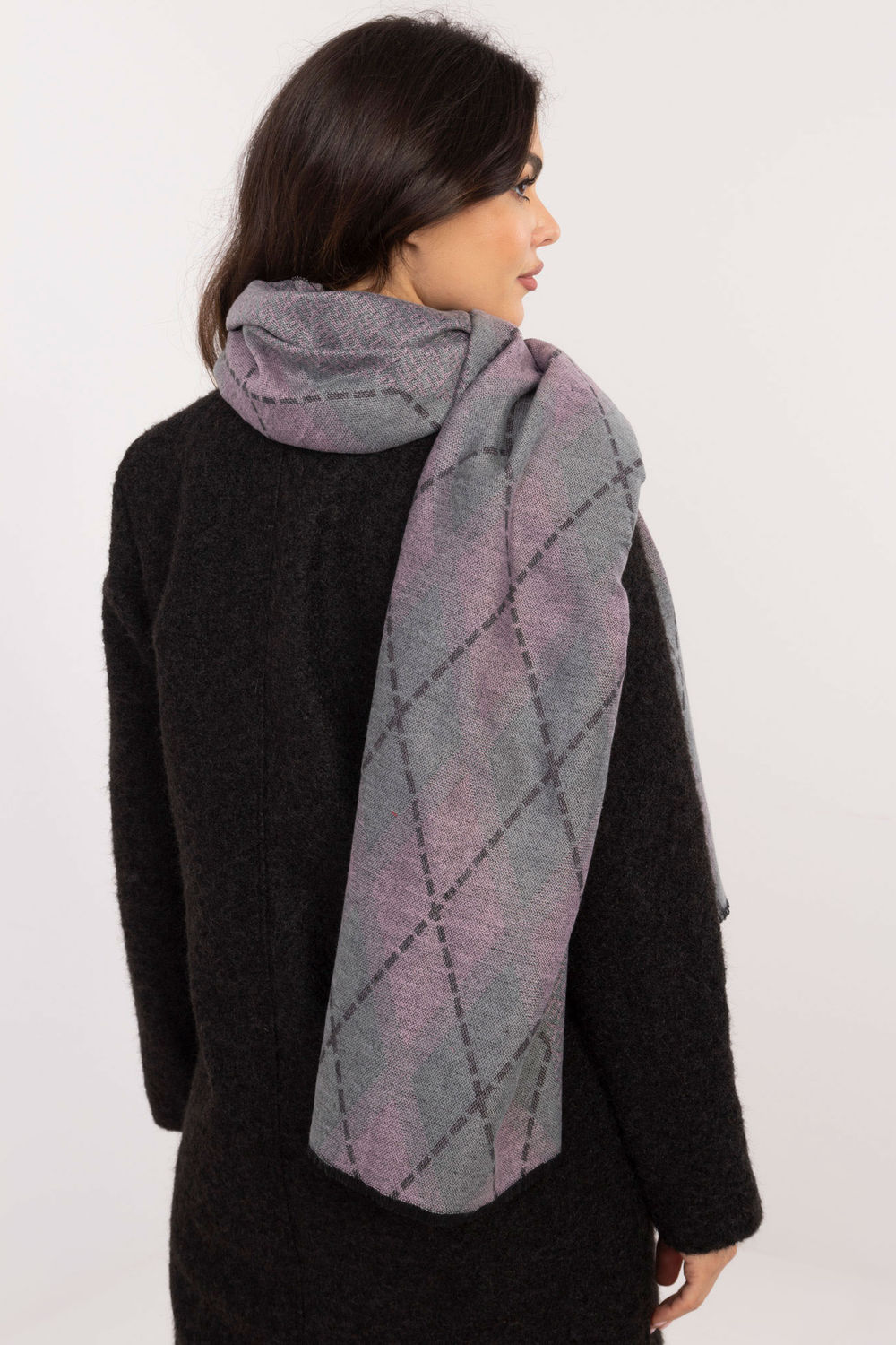 Chusta Model AT-CH-12301.82P Grey/Pink - AT - obrazek 3