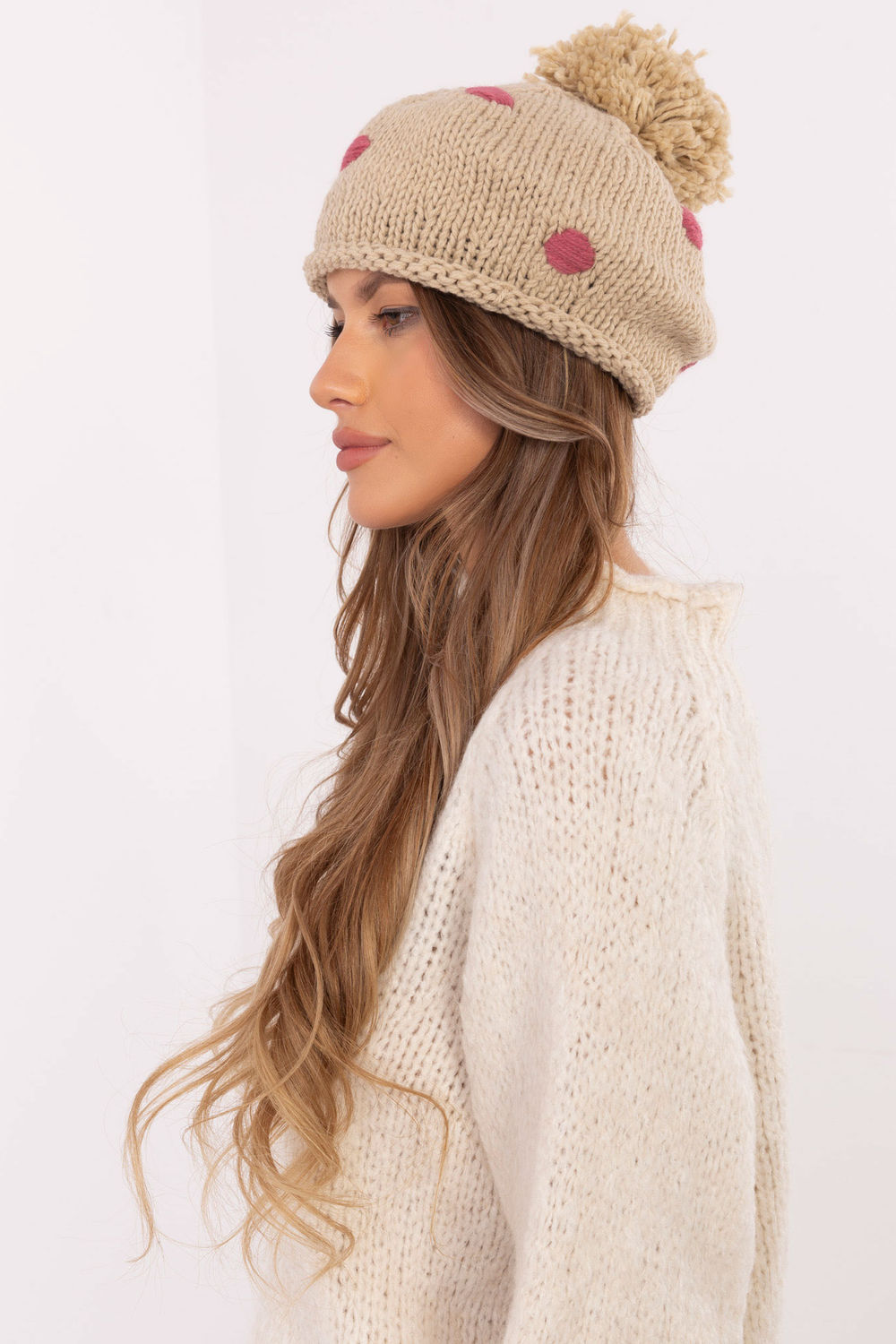 Czapka Model AT-CZ-CHA1133.17X Beige - AT - obrazek 2