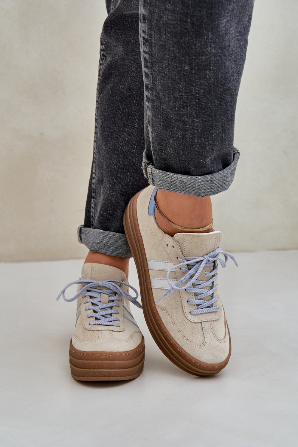Buty Sportowe Model Zazoo N1068S4 Beige - Step in style - obrazek 3
