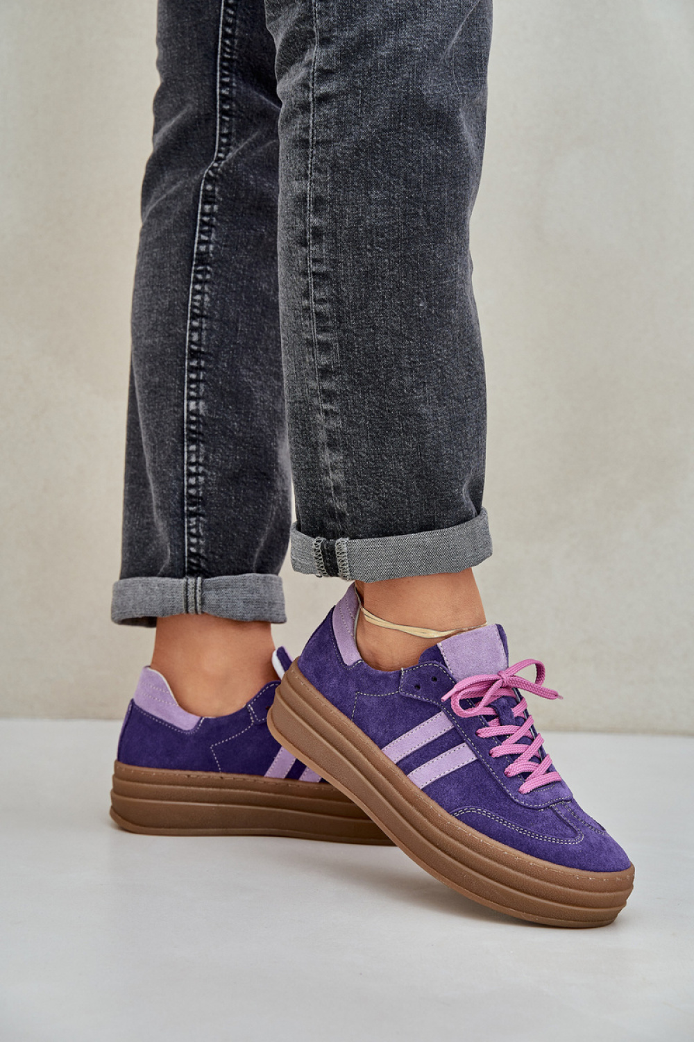 Buty Sportowe Model Zazoo N1068S4 Dark Violet - Step in style - obrazek 3