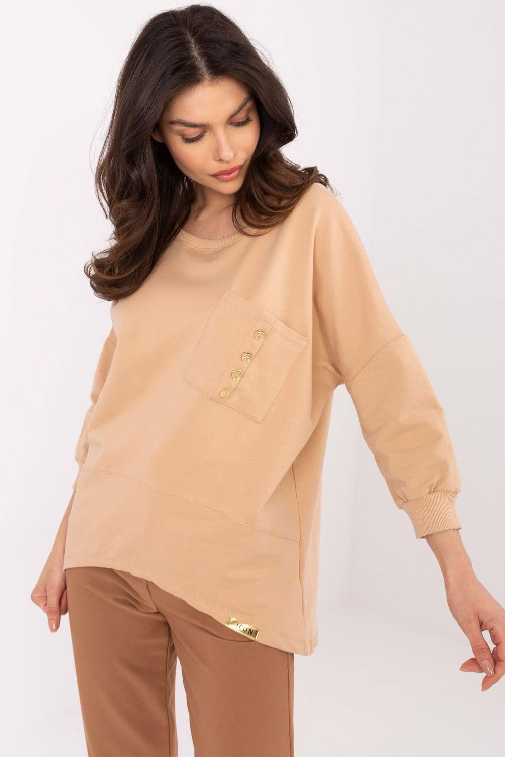 Bluzka Model CLM-BZ-1263.49 Camel - Factory Price - obrazek 2
