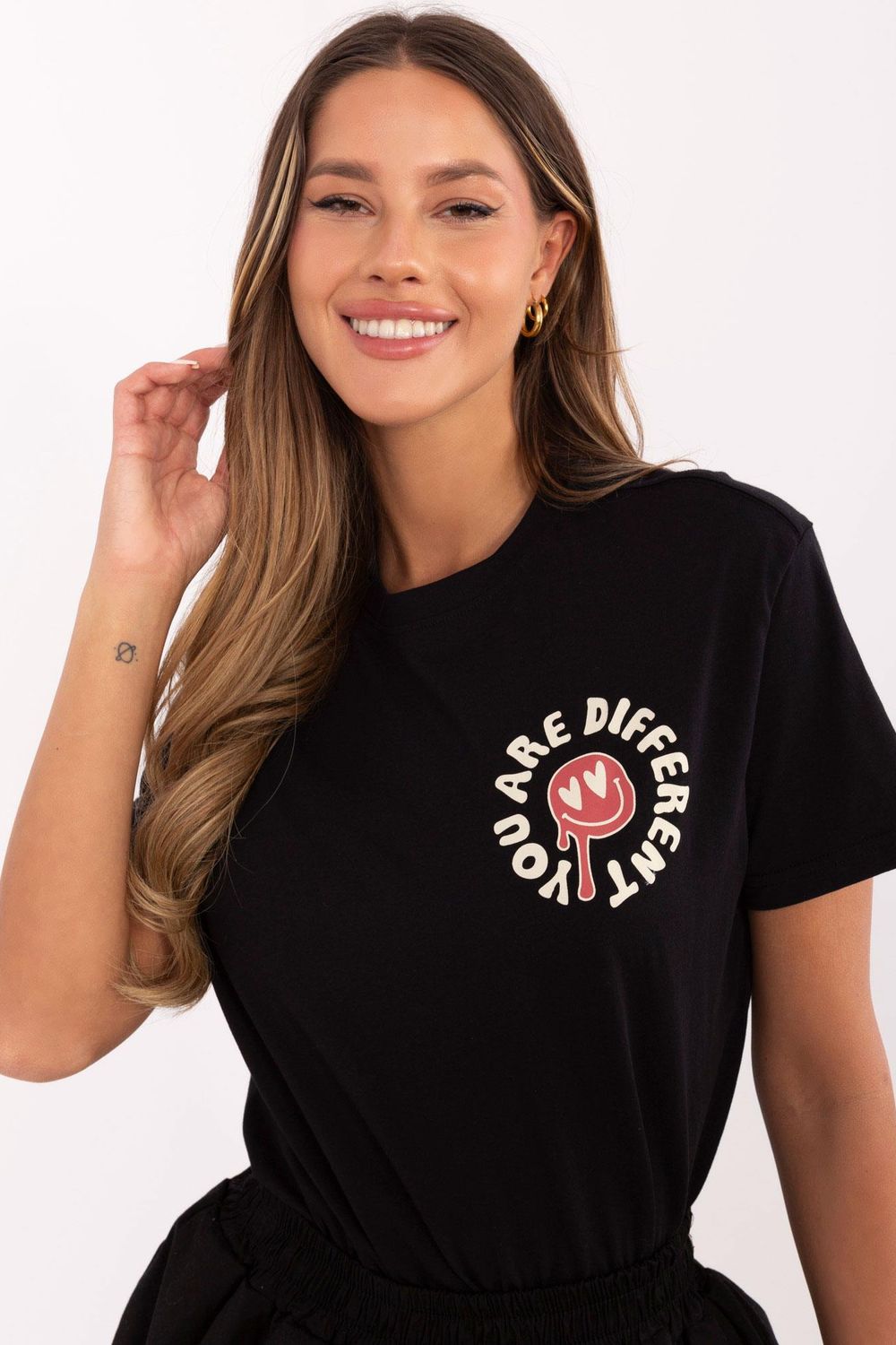 T-shirt Damski Model D12022AC02645E Grafit - Sublevel