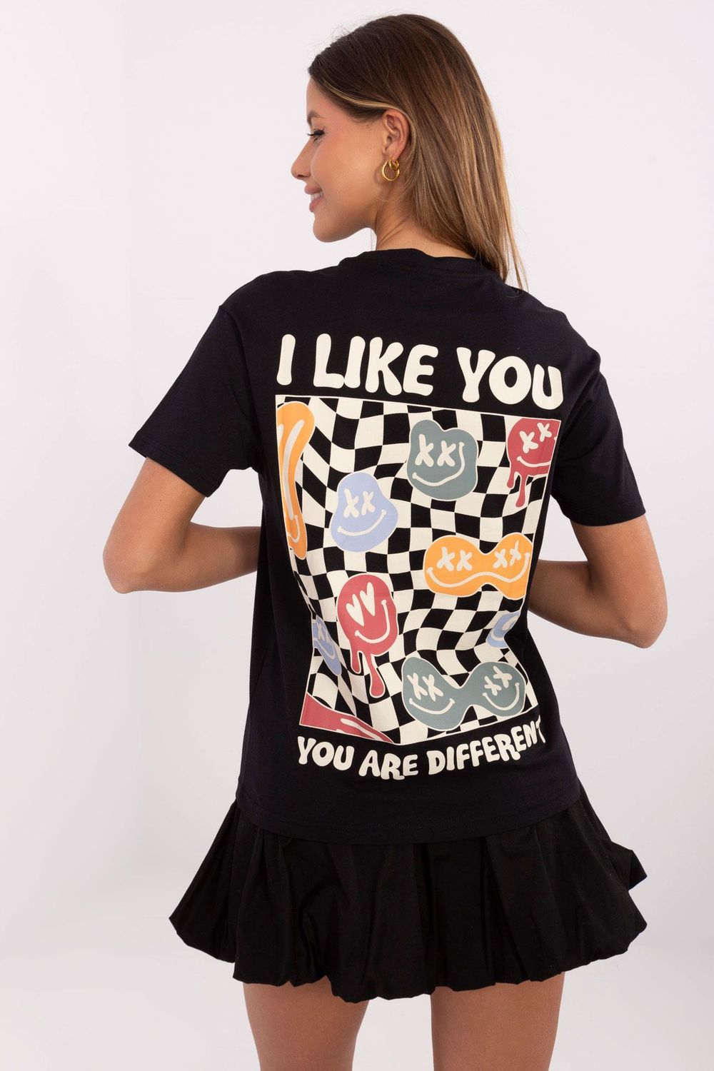 T-shirt Damski Model D12022AC02645E Grafit - Sublevel - obrazek 2