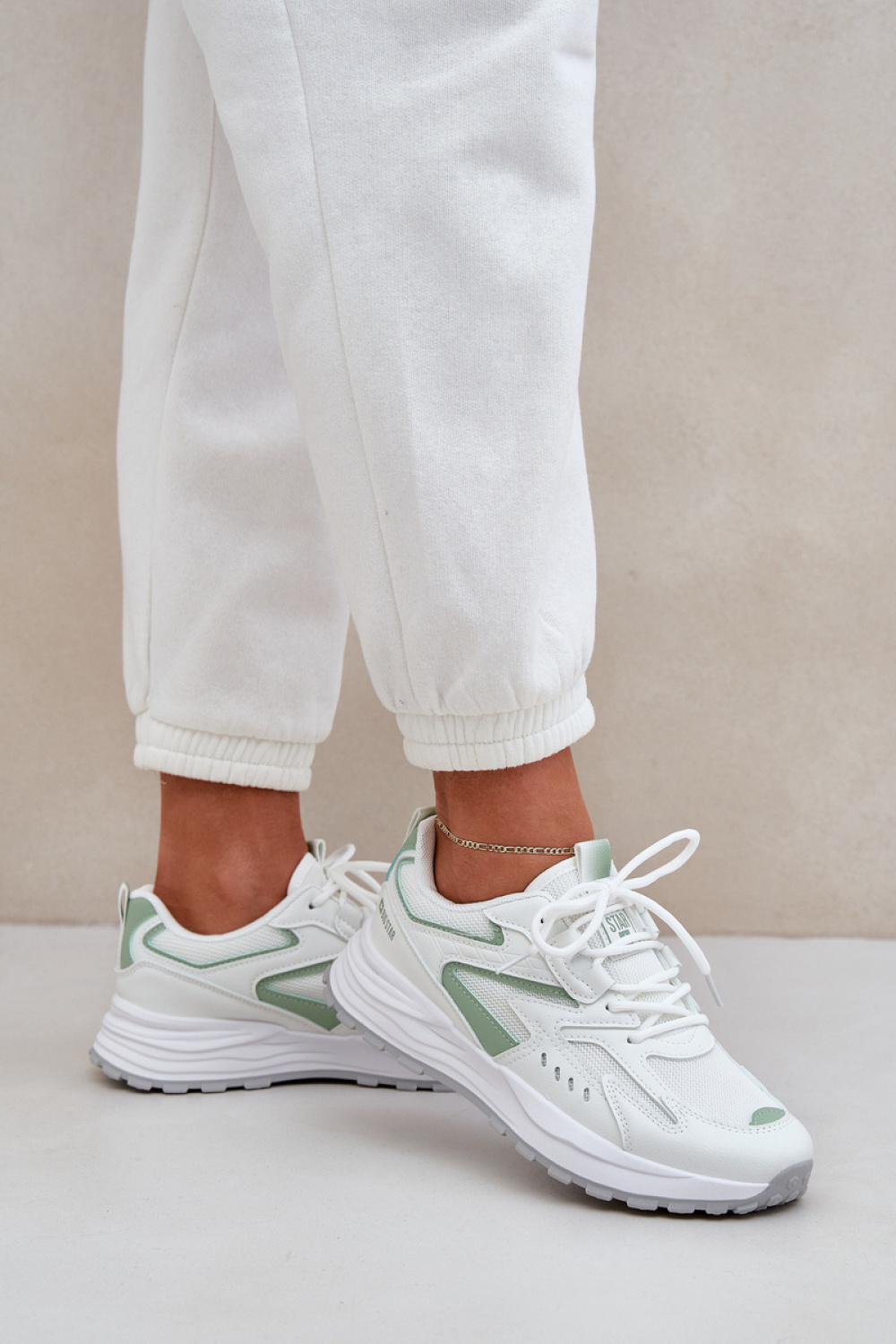 Buty Sportowe Model Big Star NN274A095 HI-POLY SYSTEM White/Green - Step in style - obrazek 3