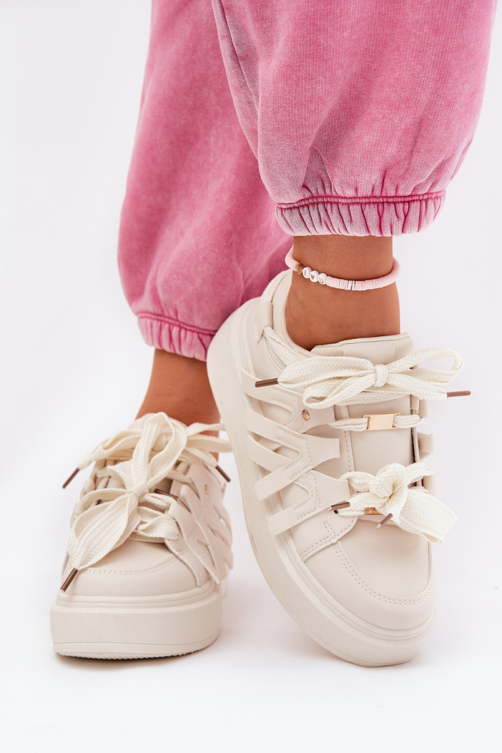Buty Sportowe Model Penolle 8927 Beige - Step in style - obrazek 3