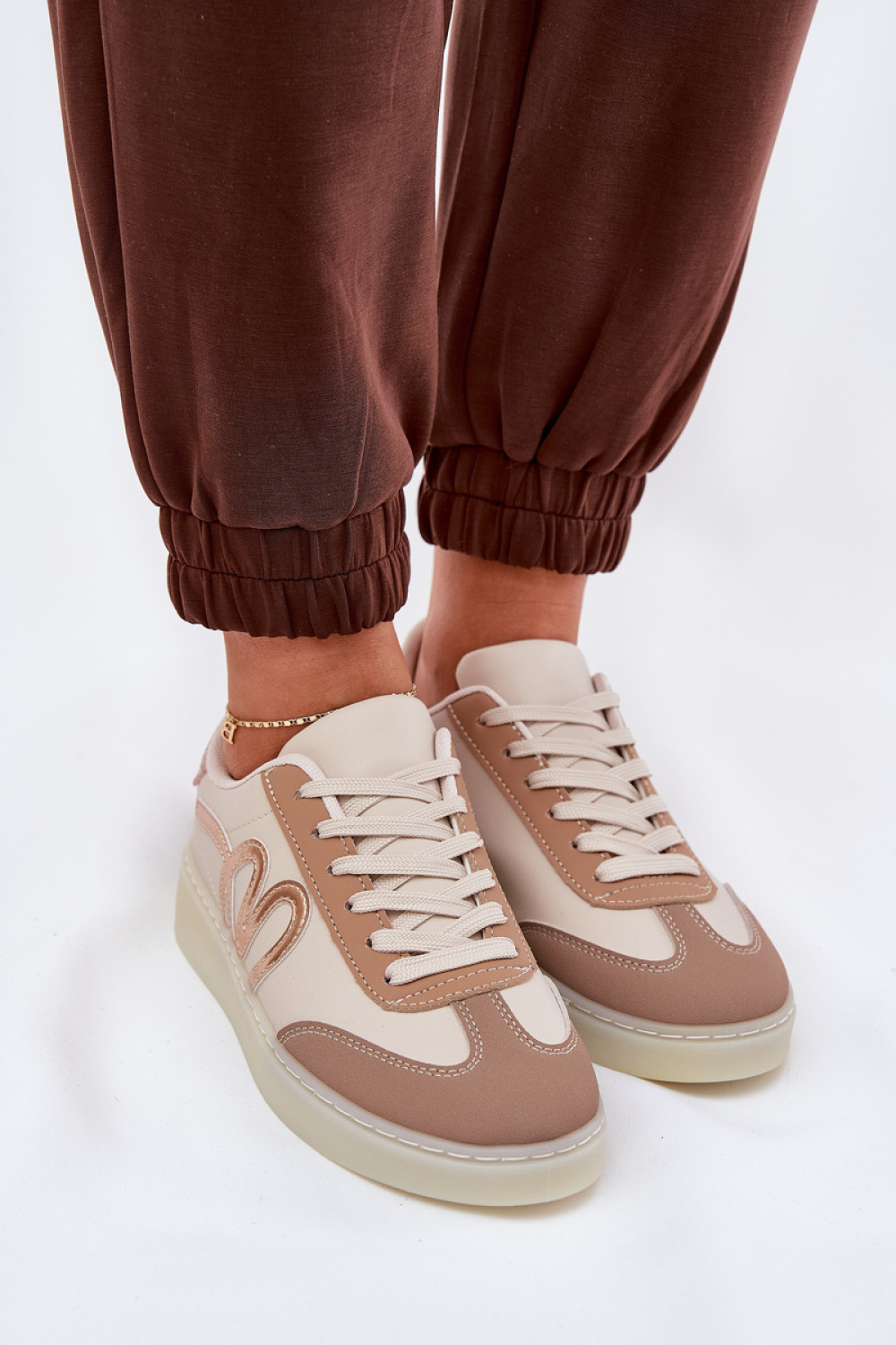 Buty Sportowe Model Iladira C2038-4 Gold/Beige - Step in style - obrazek 3