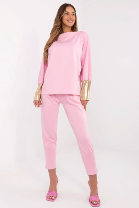 Spodnie Komplet Model DHJ-KMPL-9311.97 Light Pink - Italy Moda