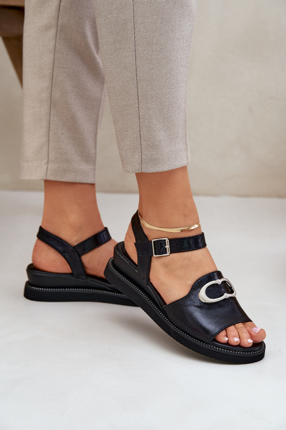 Sandały Model Salianes RMR2267-10 Black - Step in style - obrazek 3