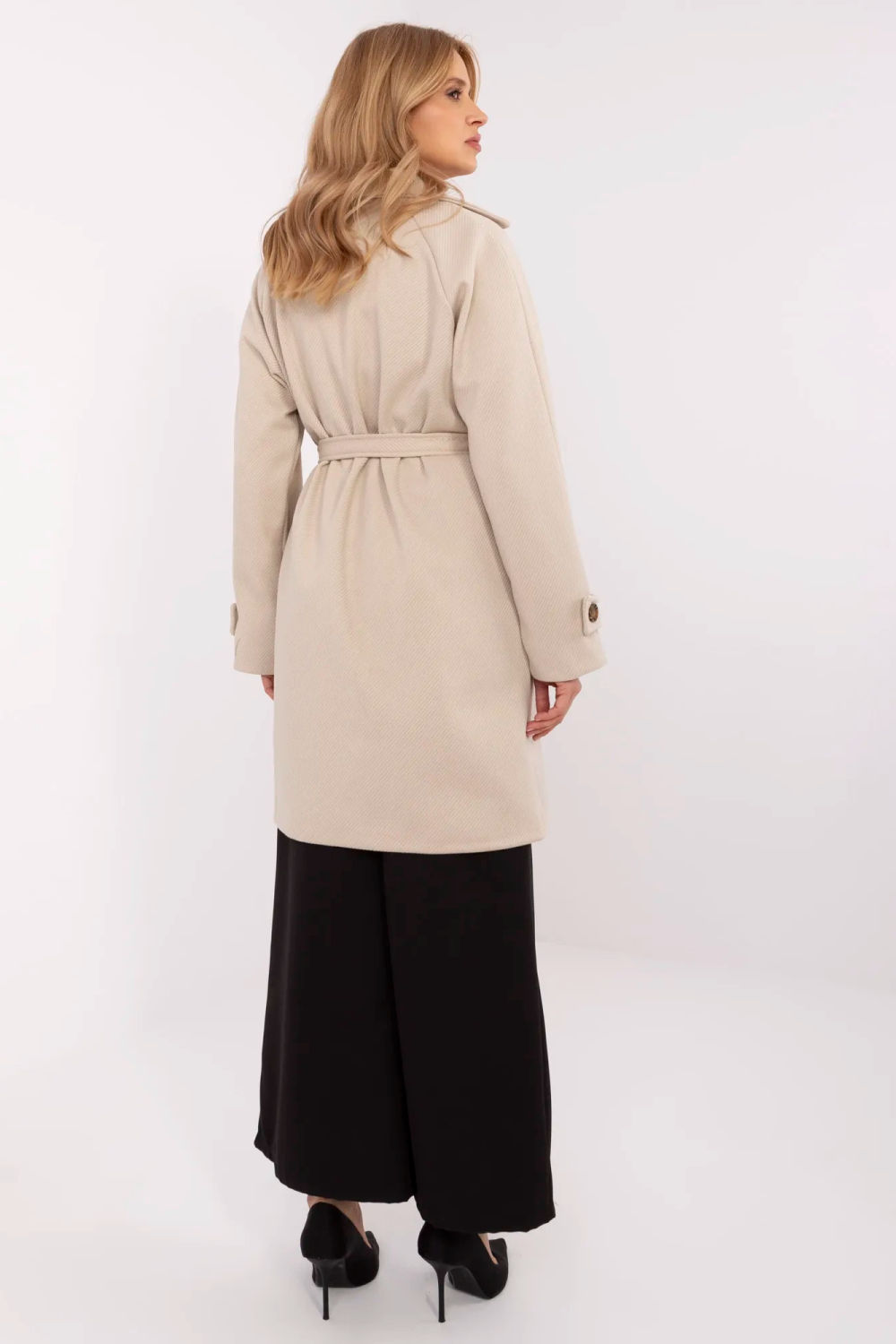 Płaszcz Damski Model TW-PL-BI-2309.86 Beige - Och Bella - obrazek 3