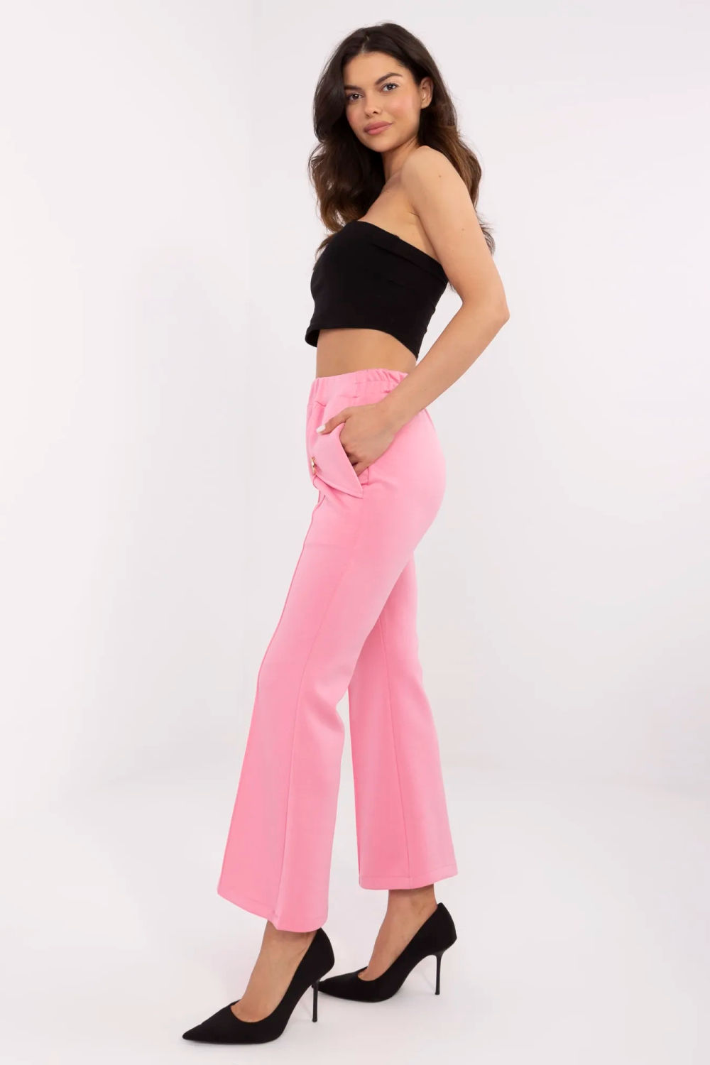 Spodnie Dresowe Model DHJ-SP-20518.12 Pink - Italy Moda - obrazek 2