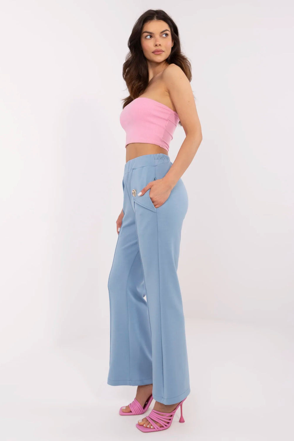 Spodnie Dresowe Model DHJ-SP-20518.12 Blue - Italy Moda - obrazek 2