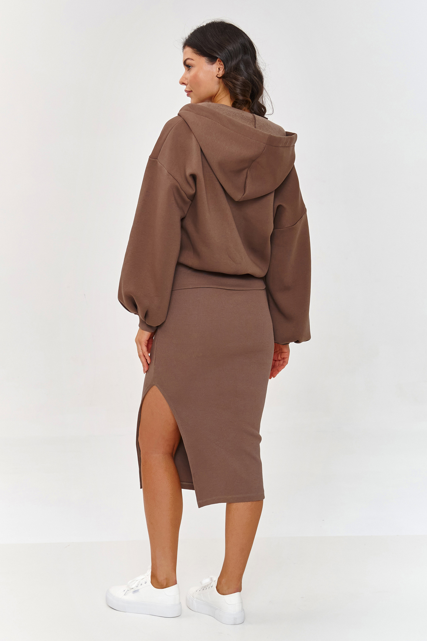 Sukienka Komplet Model A6 Mocca - Makadamia - obrazek 3