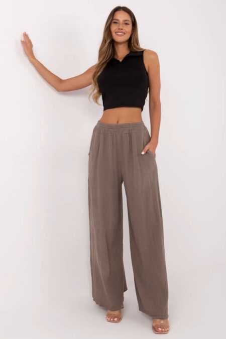 Spodnie Damskie Model MI-SP-2563.84 Brown - Italy Moda