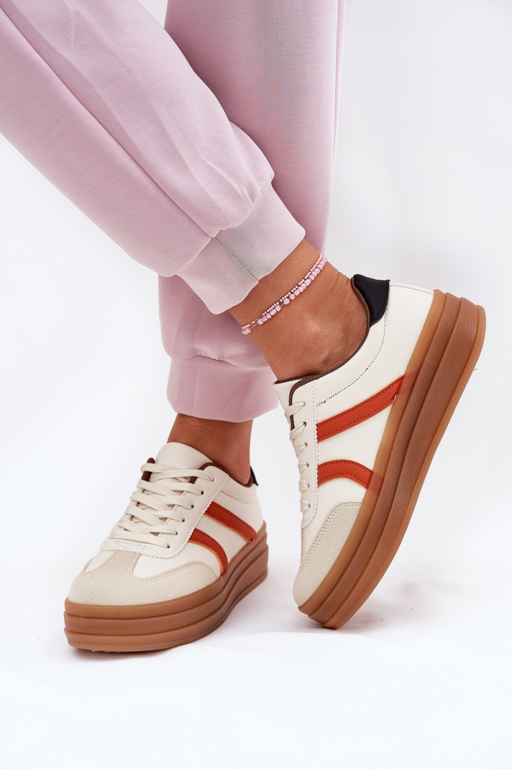 Buty Sportowe Model Tolianna 25SP26-9087 Beige - Step in style - obrazek 3