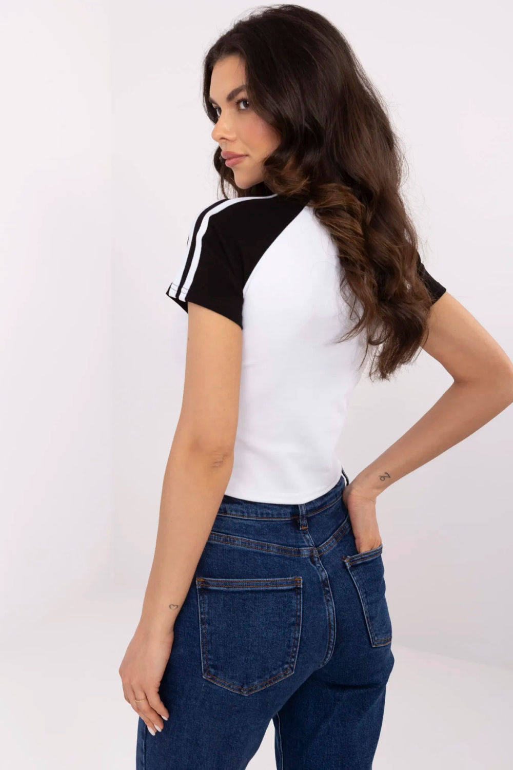 Tshirt Damski Model NM-TS-NG3772.82 White/Black - NM - obrazek 3