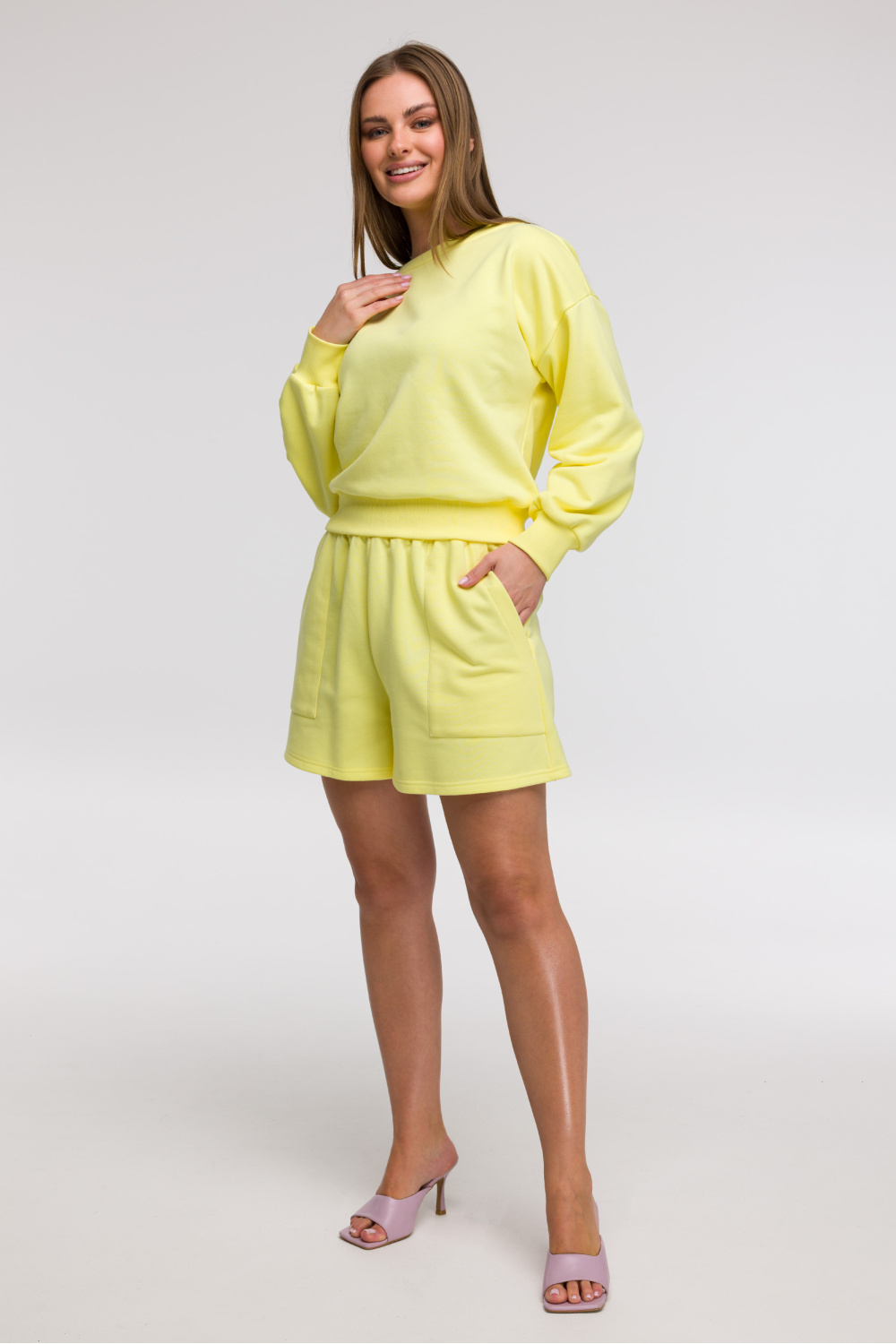 Bluza Damska Model B293 Cytryna - BeWear - obrazek 2