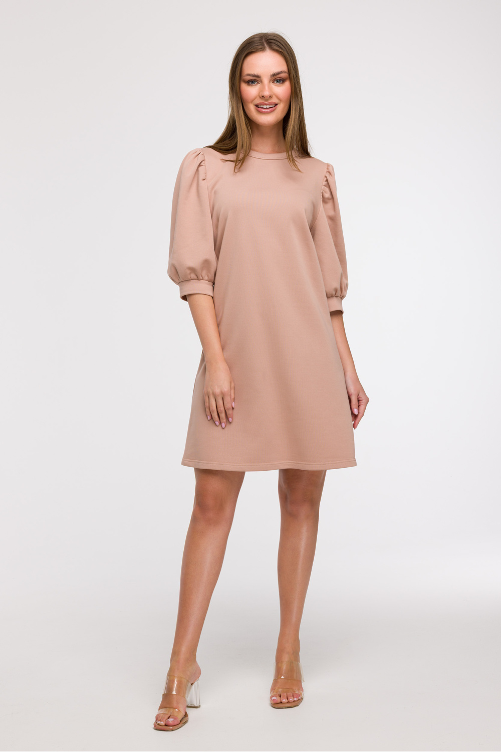 Sukienka Model B291 Mocca - BeWear - obrazek 2