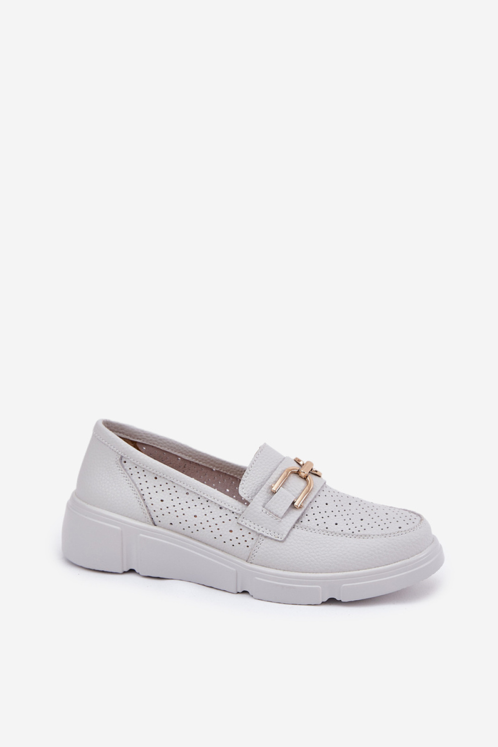 Mokasyny Model Vinceza 88007 Light Grey - Step in style - obrazek 2