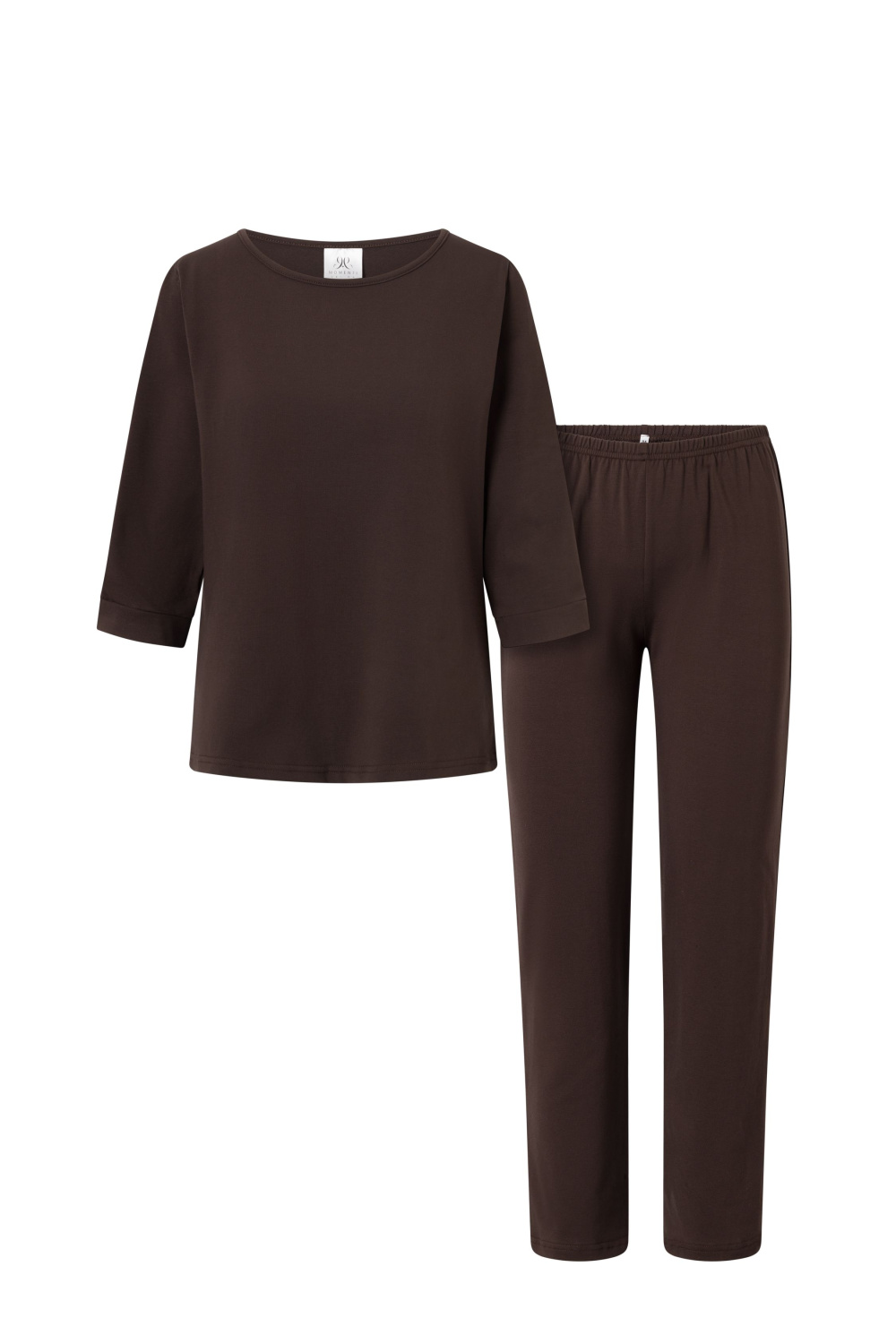 Piżama Damska Model Bonjour 217680 Espresso Chocolate - Momenti Per Me - obrazek 2