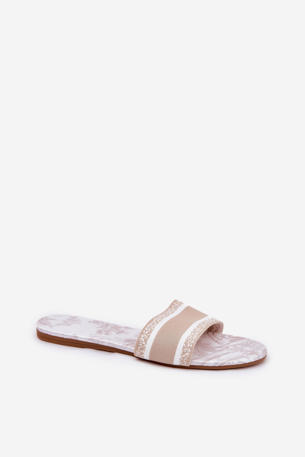 Sandał Klapki Model Leysi N75-13 Beige - Step in style - obrazek 2