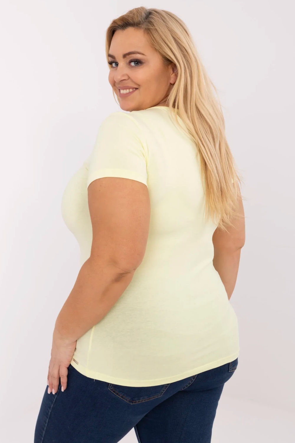 Tshirt Damski Model RV-TS-A556.03 Light Yellow - Relevance - obrazek 3