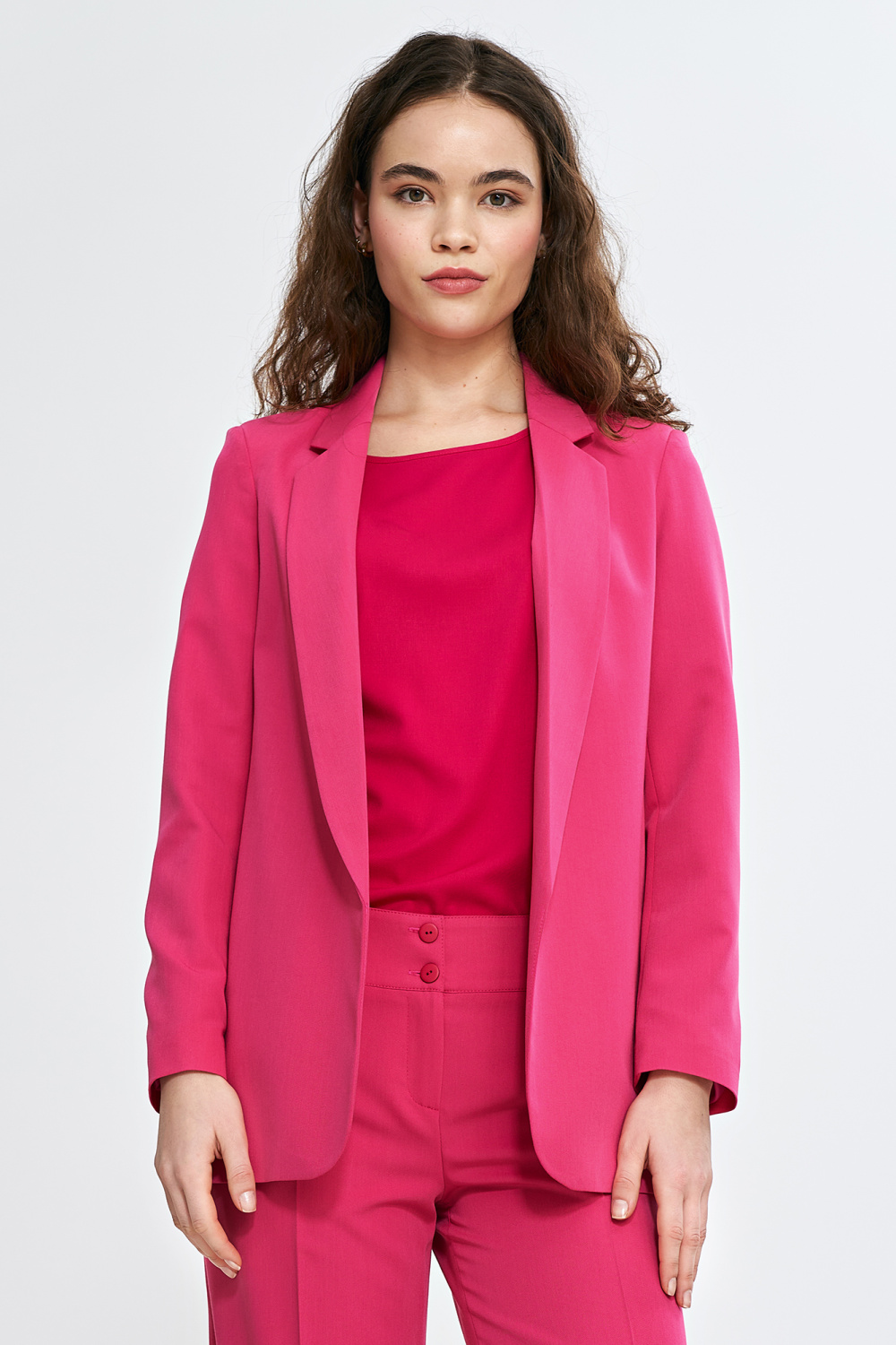 Klasyczna marynarka Z77 Pink - Nife - obrazek 2