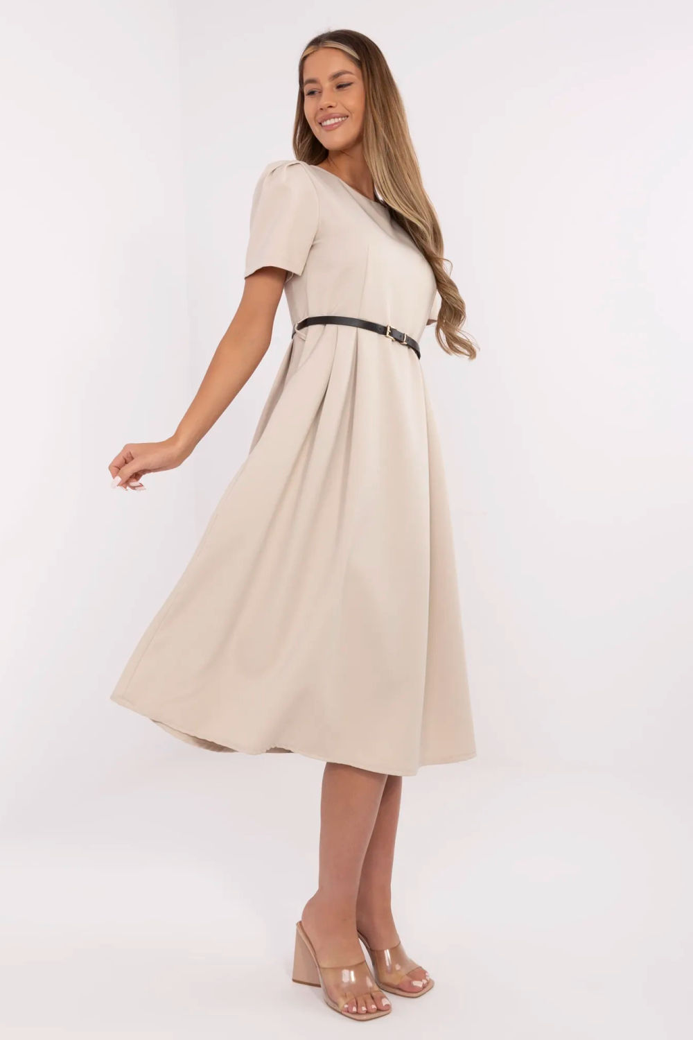 Sukienka Model MI-SK-A2328.41 Beige - Italy Moda - obrazek 2
