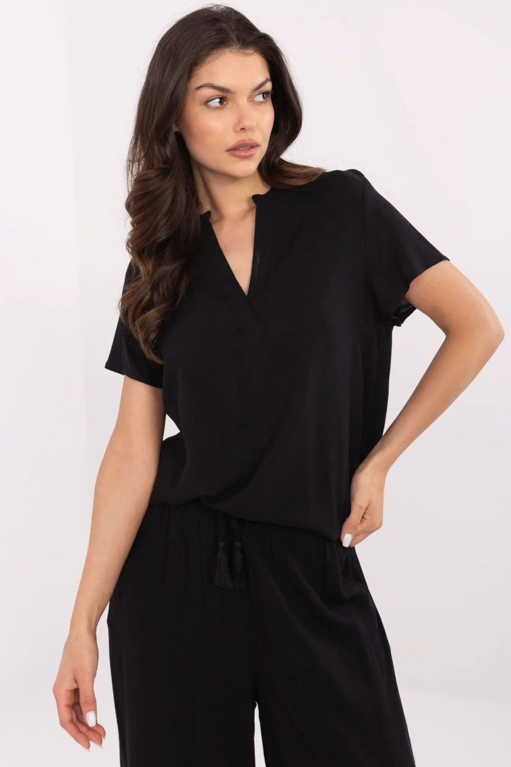 Bluzka Model D73761M11173A Black - Sublevel