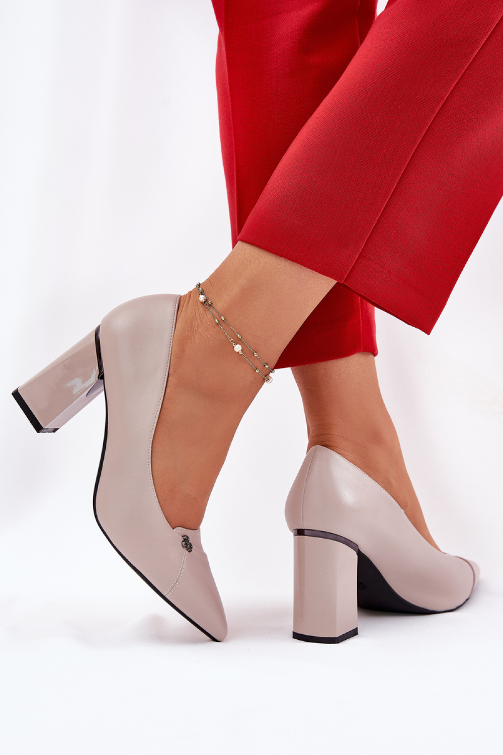 Czółenka Model Vinceza 62224 Grey - Step in style - obrazek 2