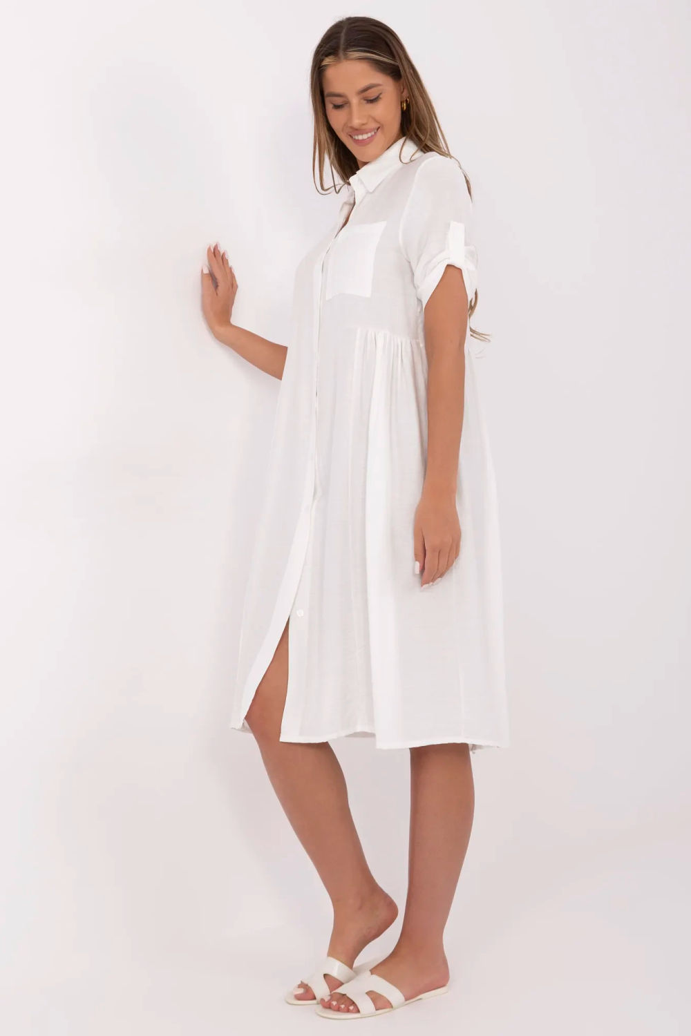 Sukienka Model MI-SK-A2275.09 Ecru - Italy Moda - obrazek 2
