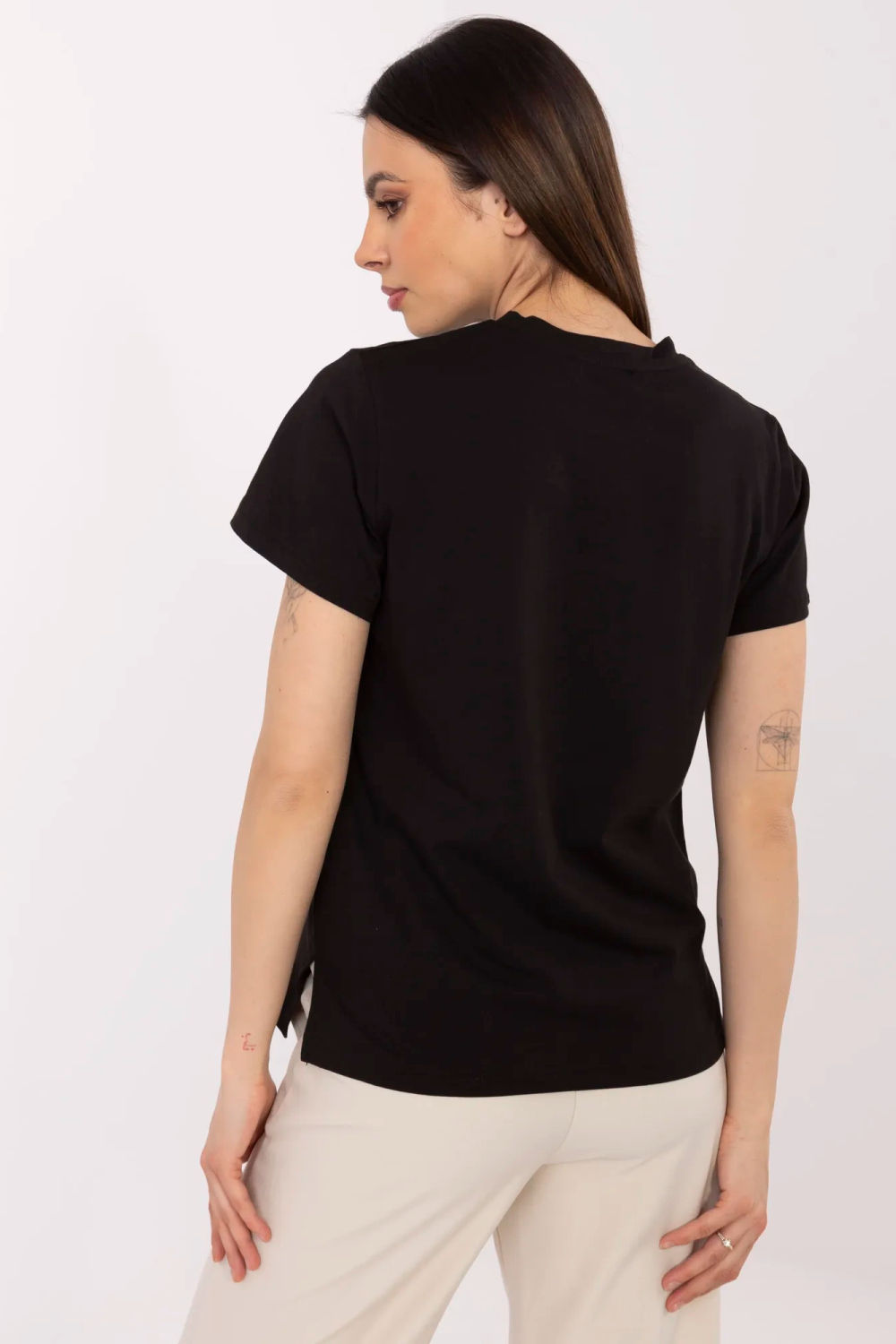 Tshirt Damski Model CLM-TS-1704.85 Black - Factory Price - obrazek 3