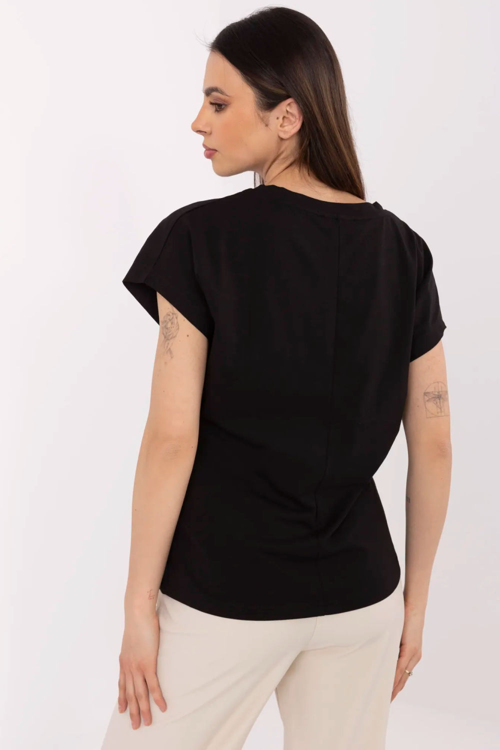 Tshirt Damski Model CLM-TS-1729.86 Black - Factory Price - obrazek 3