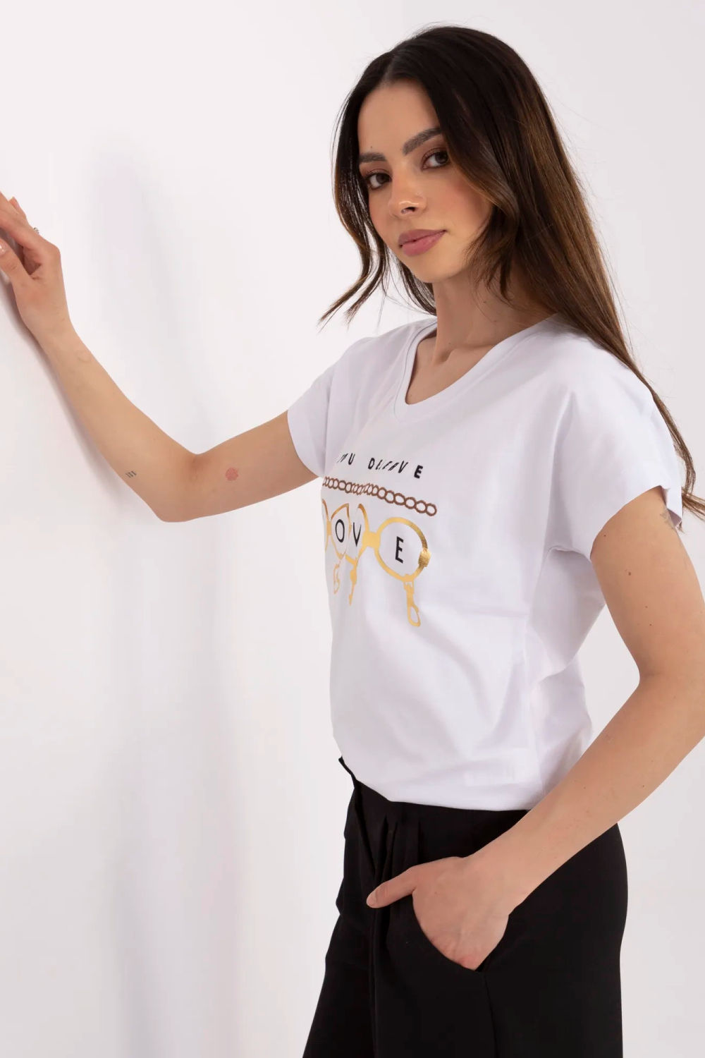 Tshirt Damski Model CLM-TS-1729.86 White - Factory Price - obrazek 2