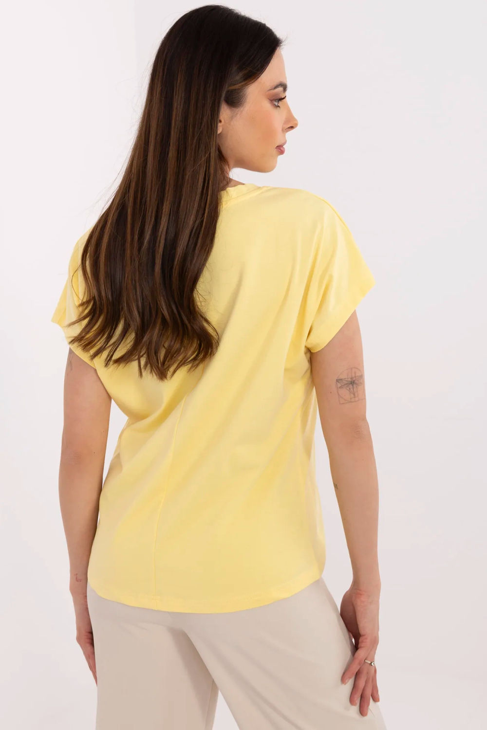 Tshirt Damski Model CLM-TS-1729.86 Yellow - Factory Price - obrazek 2