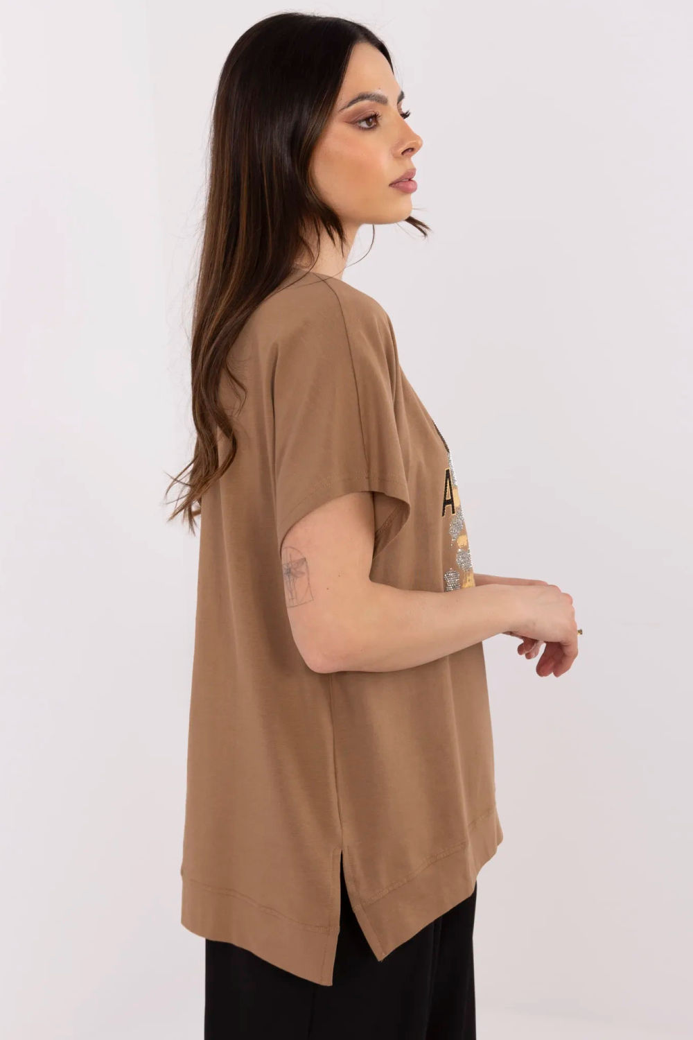 Bluzka Model CLM-BZ-1701.81 Light Brown - Factory Price - obrazek 2