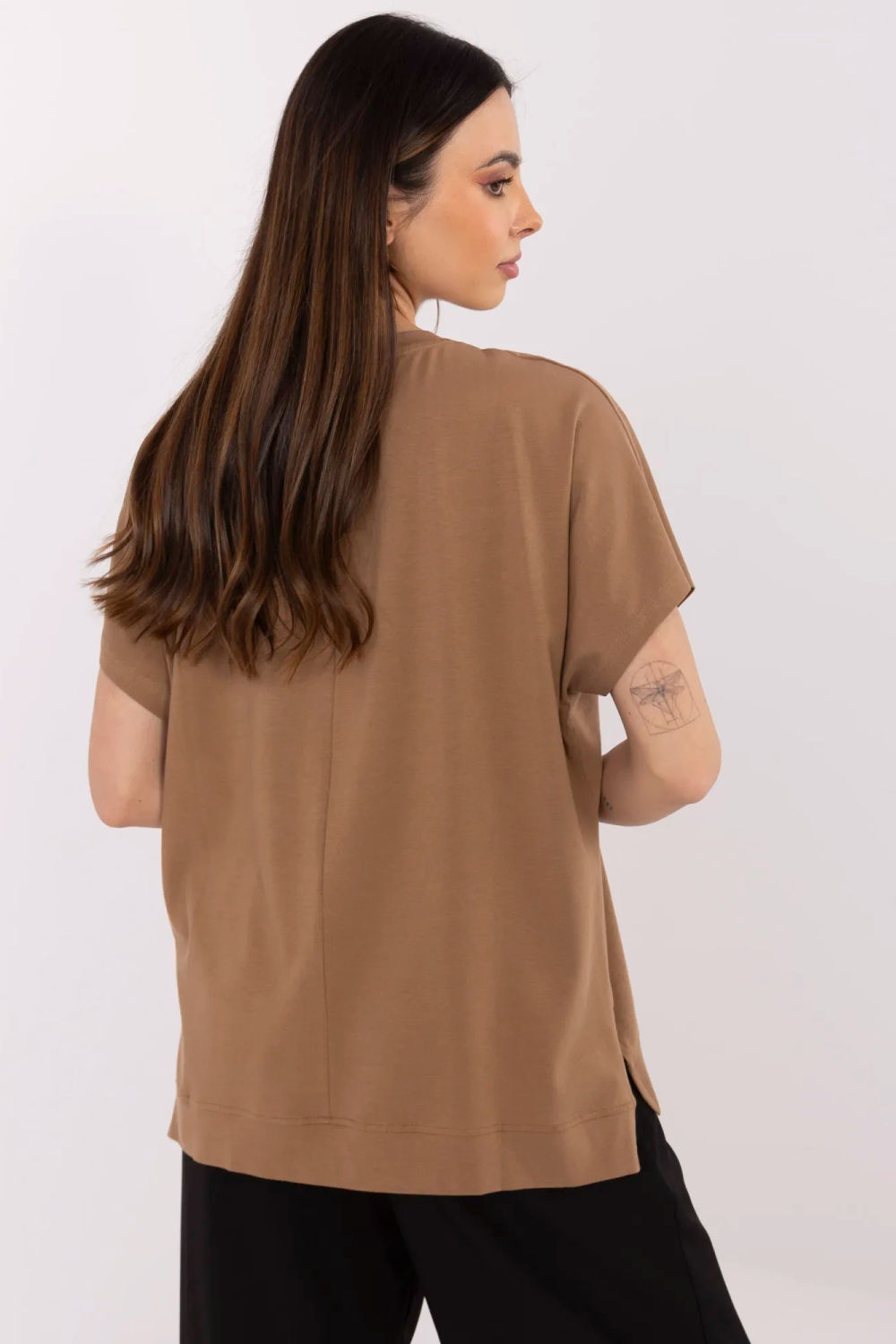 Bluzka Model CLM-BZ-1701.81 Light Brown - Factory Price - obrazek 3