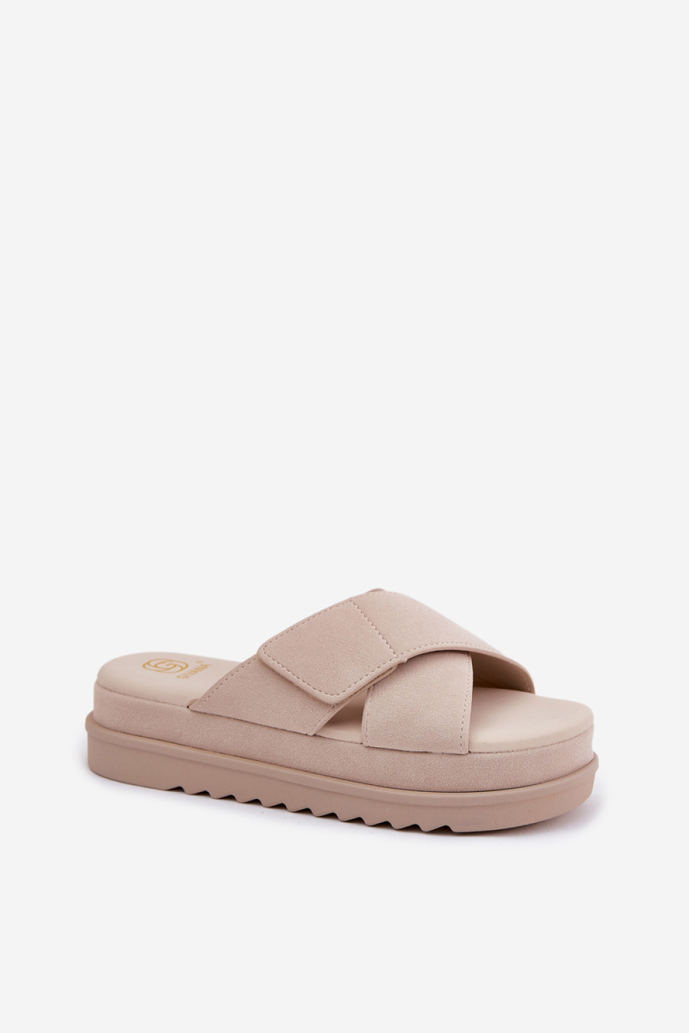 Sandał Klapki Model Rinasara PL365 Beige - Step in style - obrazek 2