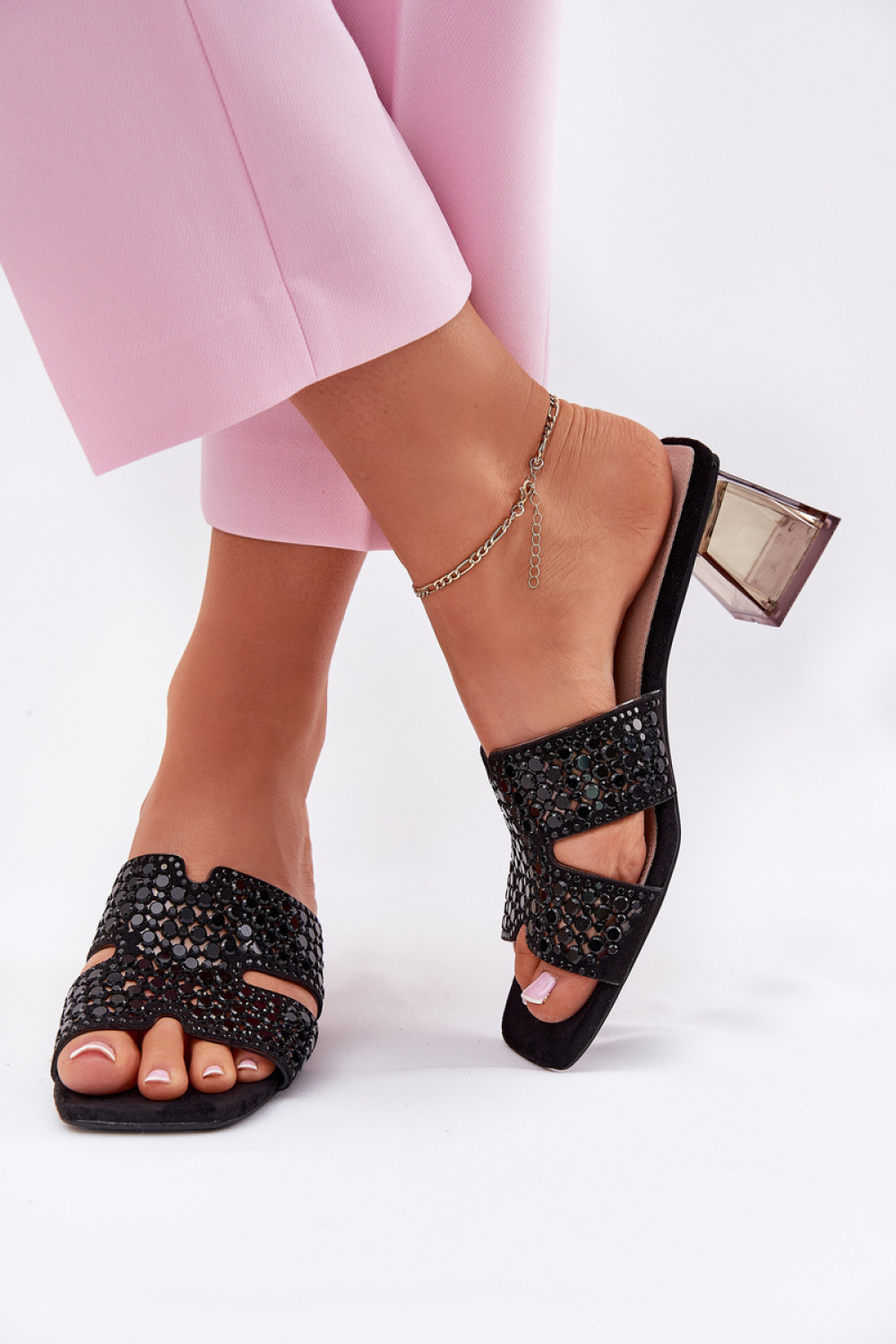 Sandał Klapki Model Vinceza 62230 Black - Step in style - obrazek 3