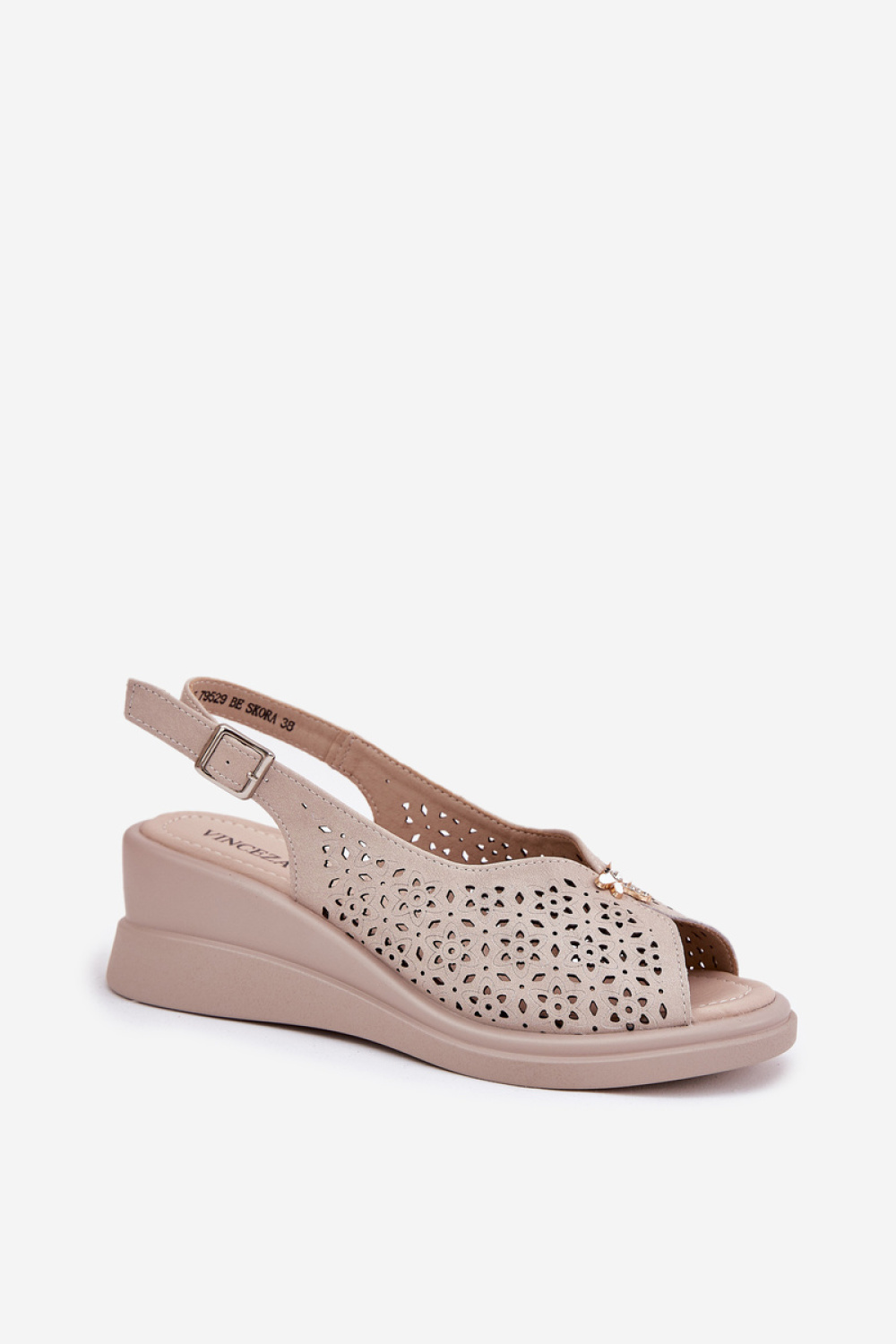 Sandały Model Vinceza 79529 Beige - Step in style - obrazek 2