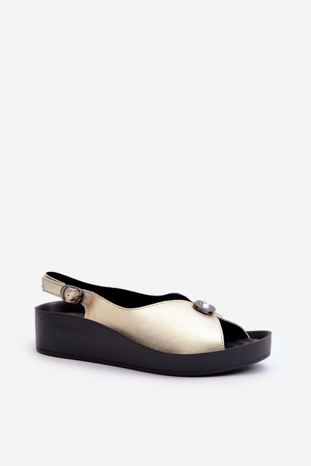 Sandały Model S.Barski KV51-020 Gold - Step in style - obrazek 2