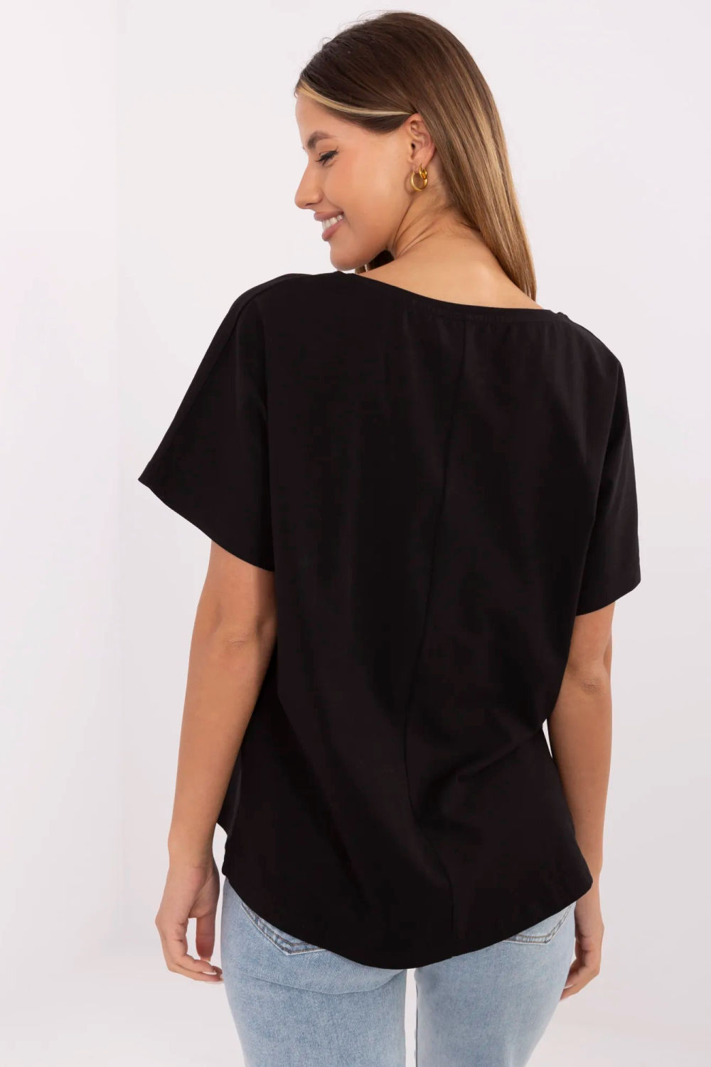 T-shirt Damski Model CLM-TS-0023.94 Black - Factory Price - obrazek 3