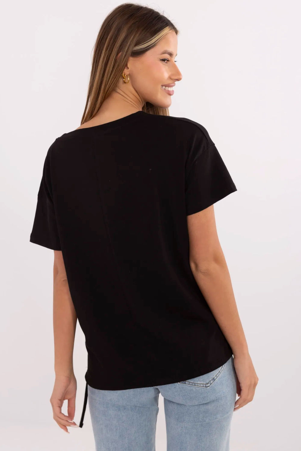 T-shirt Damski Model CLM-TS-1019.79 Black - Factory Price - obrazek 3